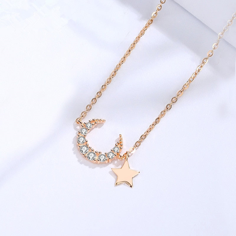 JIAN Moon & Star Pendant Necklace