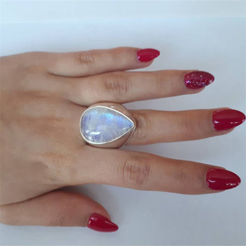 Rainbow Moonstone Ring