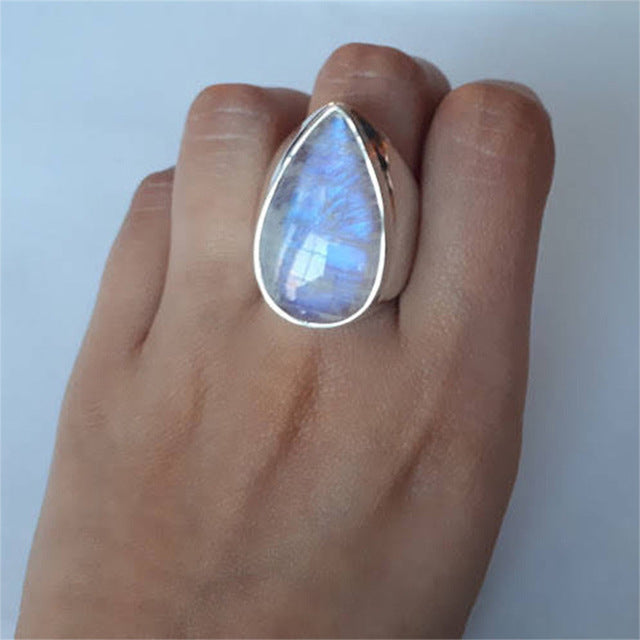 Rainbow Moonstone Ring