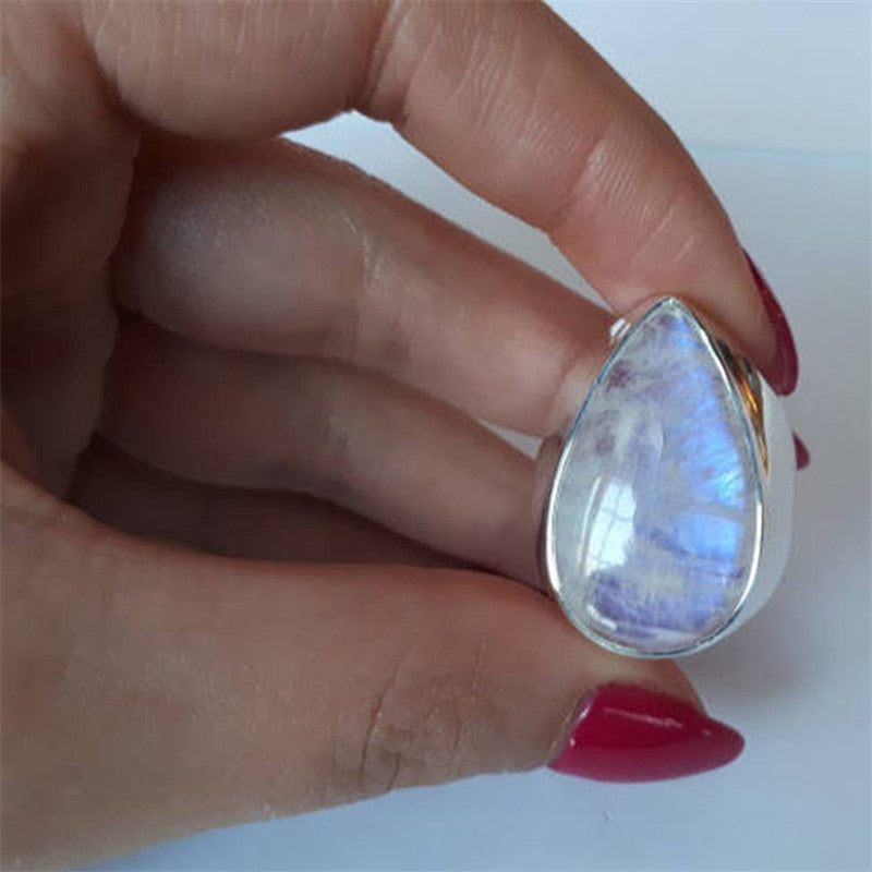 Rainbow Moonstone Ring