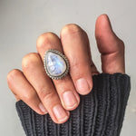 Teardrop Moonstone Ring
