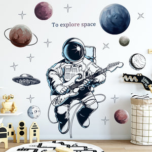 Astronaut & Planets Wall Stickers