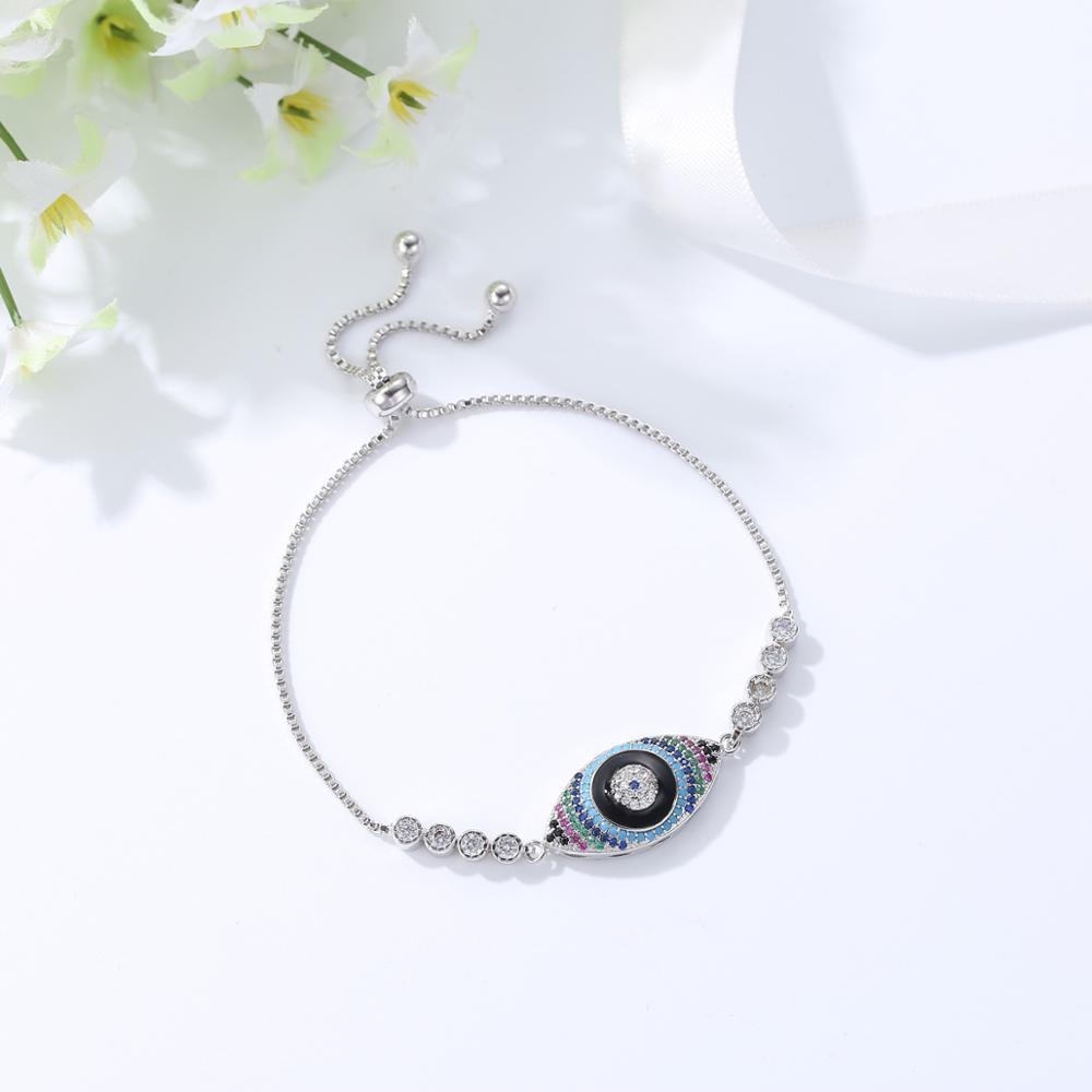 Lucky Eye Blue Crystal Charm Bracelet