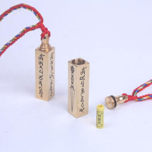 Tibetan Prayer Box Pendant Necklace