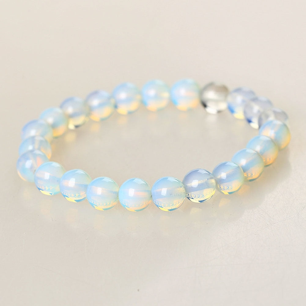 Crystal Beaded Moonstone Bracelet