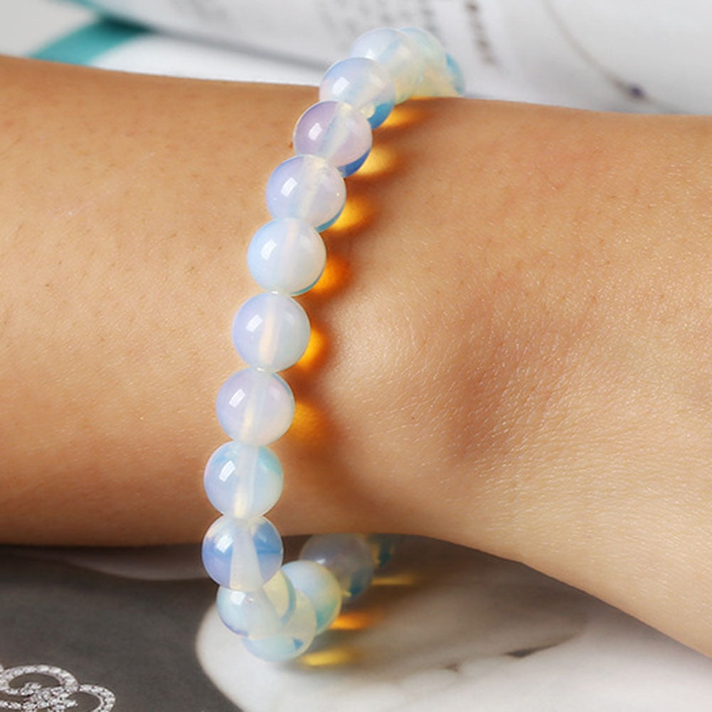 Crystal Beaded Moonstone Bracelet