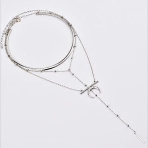 'Moondance' Multilayer Silver Necklace